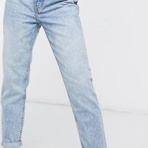 Bershka Organic Cotton Mon Jeans in Light Blue.